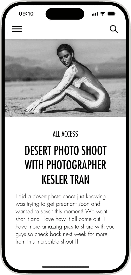 Kim Kardashian App Article Layout