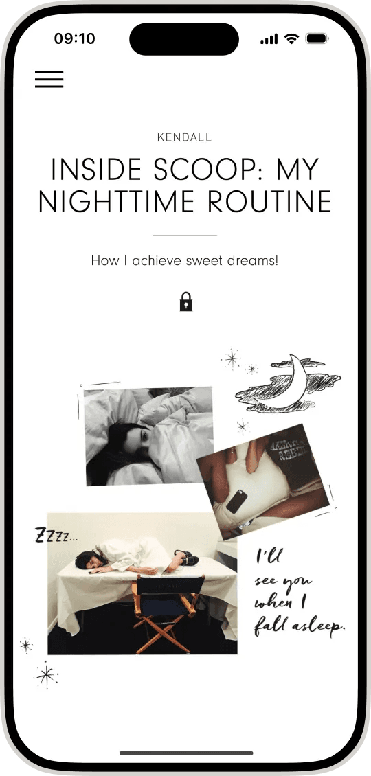 Kendall Jenner app hand written blog